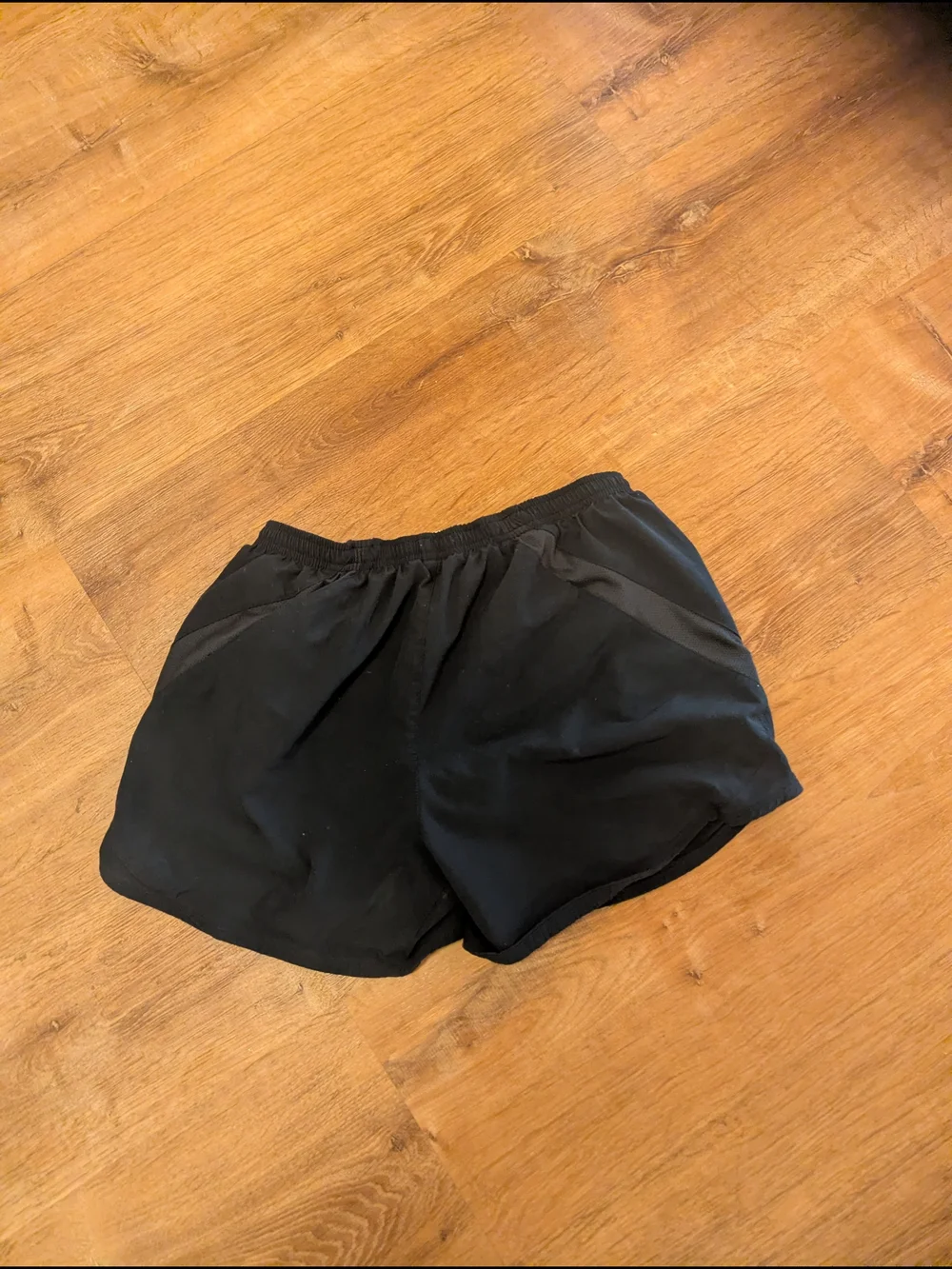 Nike Black Athletic Running Shorts with Reflective Logo